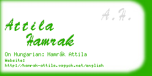 attila hamrak business card